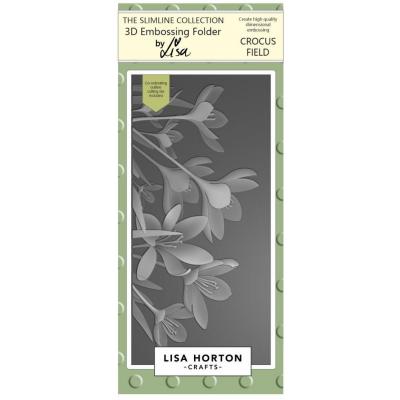 Lisa Horton Crafts 3D Embossing Folder -  Crocus Field